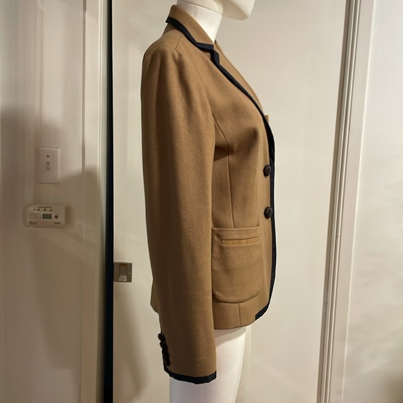 Vintage J. Crew Tan Wool Blazer Sz6 - Picture 5 of 11